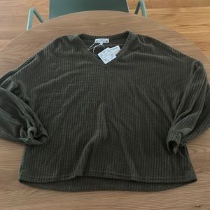 Green Sweater. Never worn! Size L - runs a little small